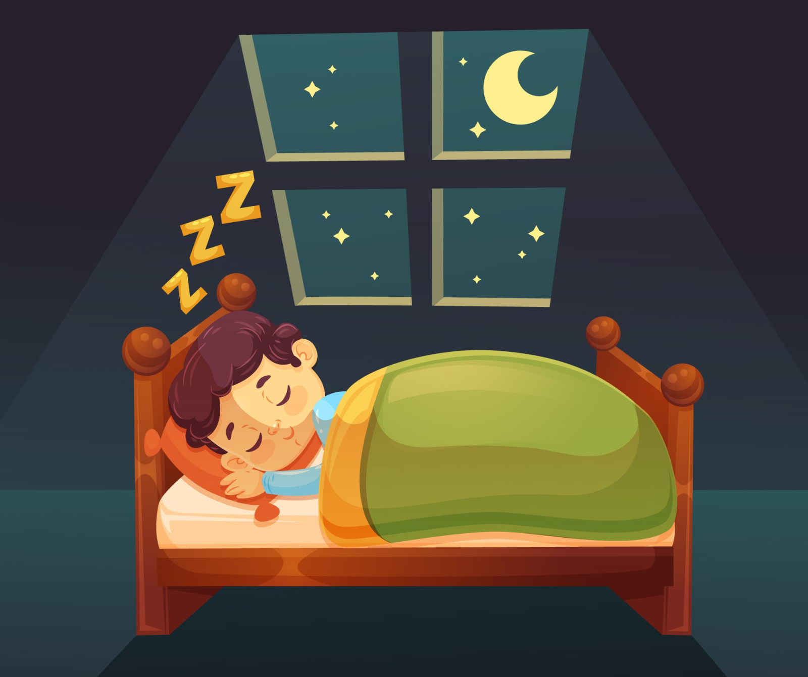 trẻ ngủ đủ giấc đúng giờ